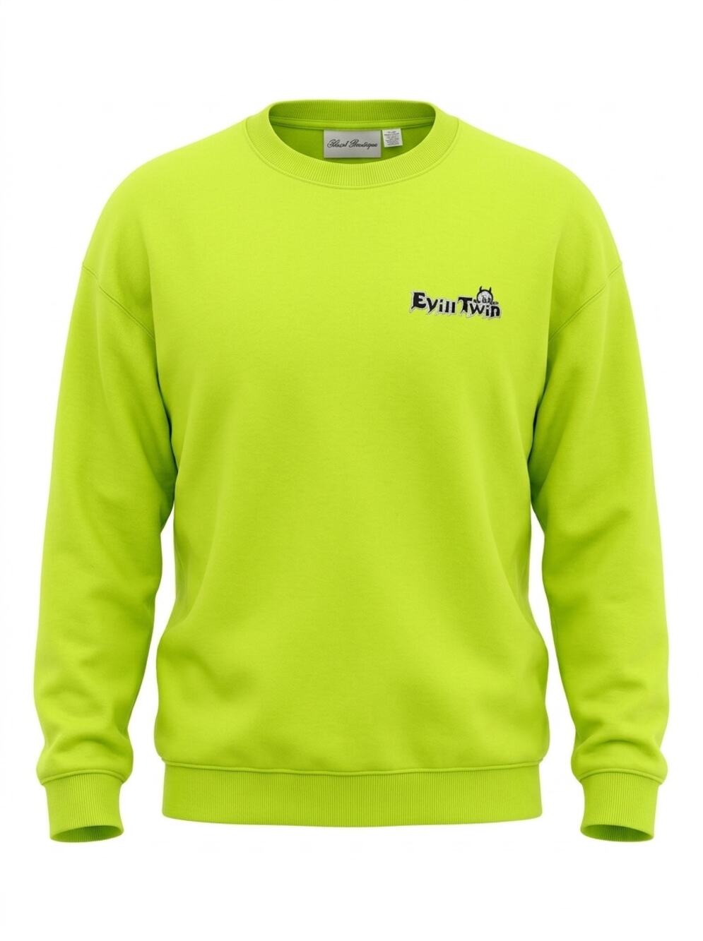 Hazel Boutique Evil Twin Neon Green Crewneck Sweatshirt Sweater Men Size 2XL